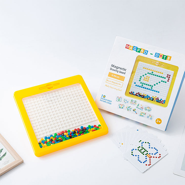 Kids' magnetic drawing board with stylus, perfect for creative play and learning, a great STEM toy for toddlers.