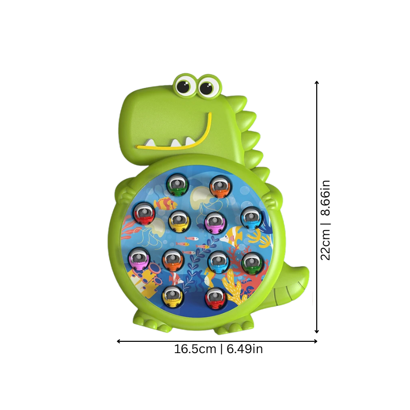 Green and blue Kids Magnetic Fishing Game Toy, an educational preschool learning activity for children