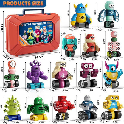 Educational magnetic robot building blocks set for kids, an ideal gift for STEM learning and construction fun