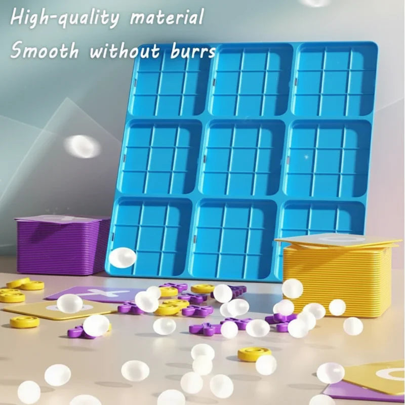 Tic-Tac-Toe magnetic board game, ideal kids' educational toy and fun family strategy brainteaser