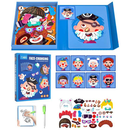 Baby gift set: Magnetic Wooden Dress-Up Puzzle, a fun learning toy