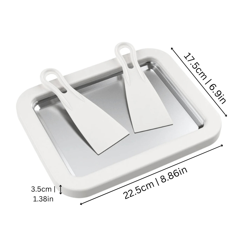 Unisex manual ice cream roll maker plate, a fun kitchen gadget for frozen desserts at home