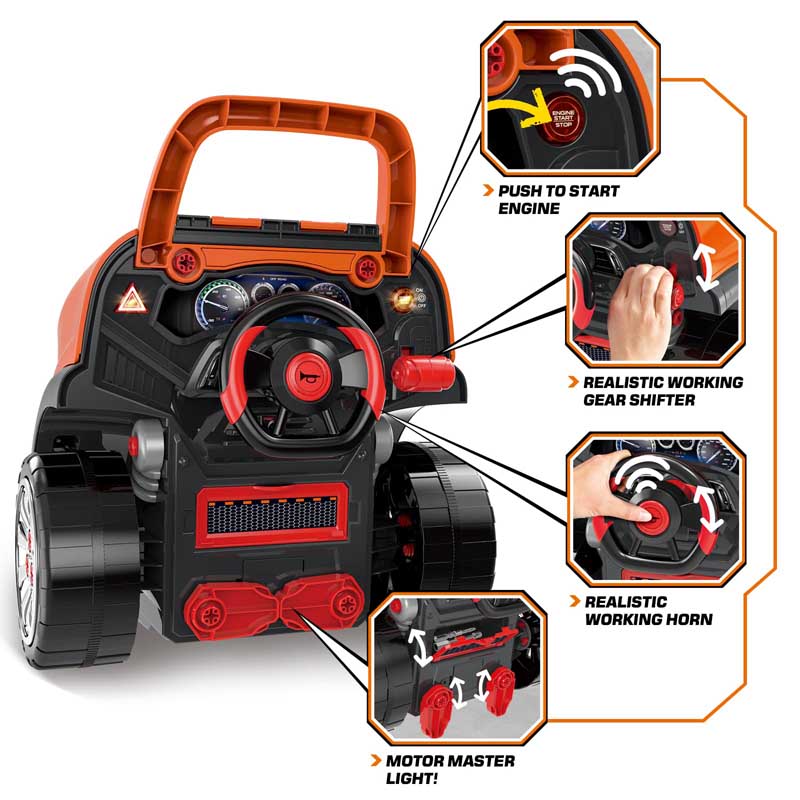 Truck playset engine repair toy for children, interactive and fun vehicle toys activity