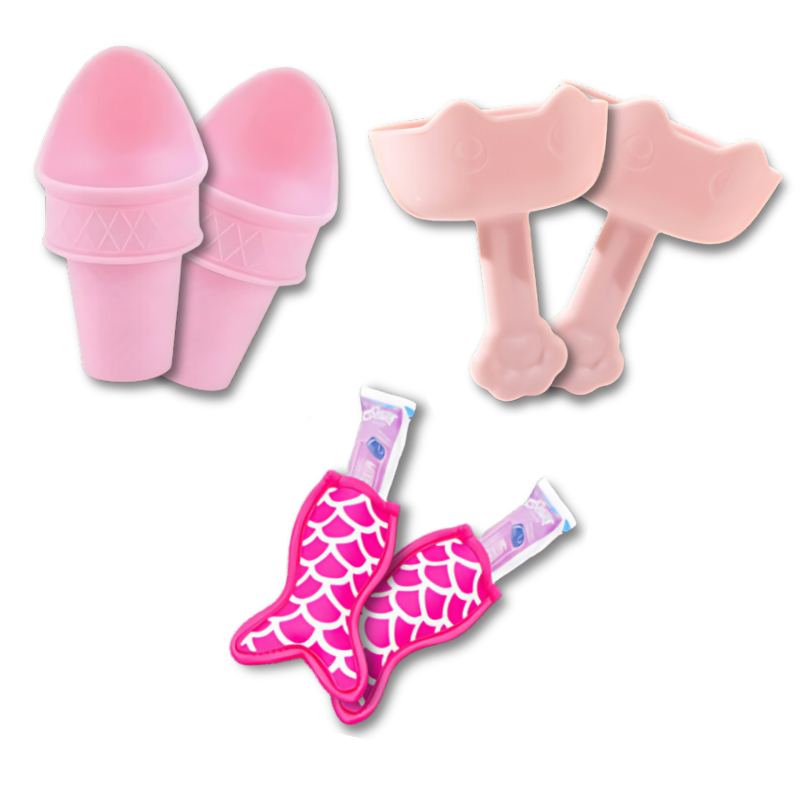 Mess-free ice cream & popsicle holder with drip catcher, perfect for children's snack time.
