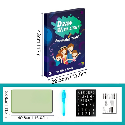 Mess-Free LED Drawing Board, a portable drawingboard for creative play & early learning for kids