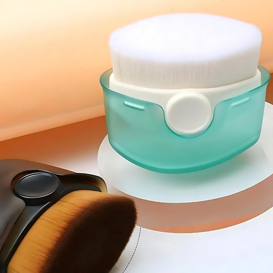 Kids' mess-free sunscreen applicator brush for easy, even sun protection on sensitive skin at the beach