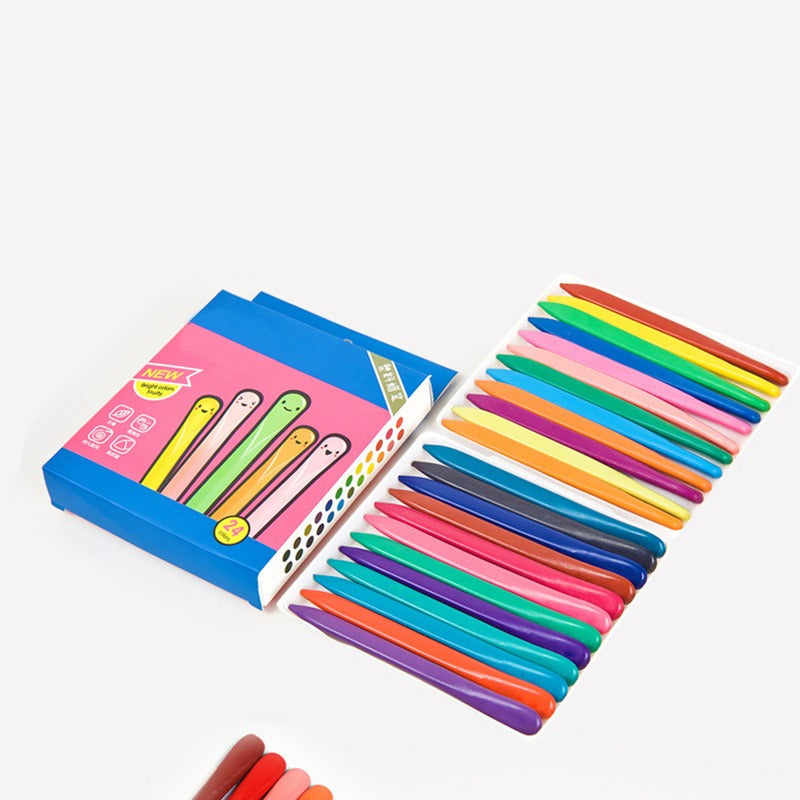 Drawing set featuring easy-grip washable crayons, promoting creative play for kids.
