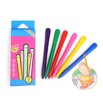 Kids' art kit with a rainbow of washable crayons for endless creative fun.