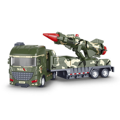 Kids' rocket launcher toy truck, a fun and durable military vehicle for children