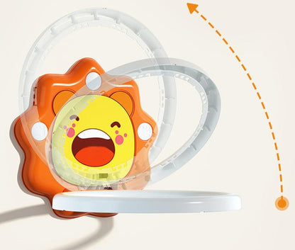 Adjustable kids' basketball toy for developing hand-eye coordination and gross motor skills