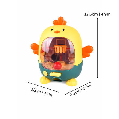 Preschool kids playing with Finger Basketball desktop game, educational and fun toy
