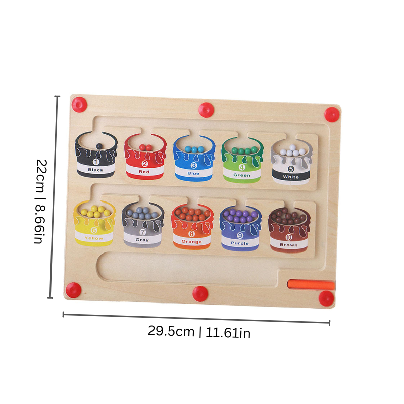 Montessori magnetic maze board for children, enhancing fine motor skills & color recognition learning
