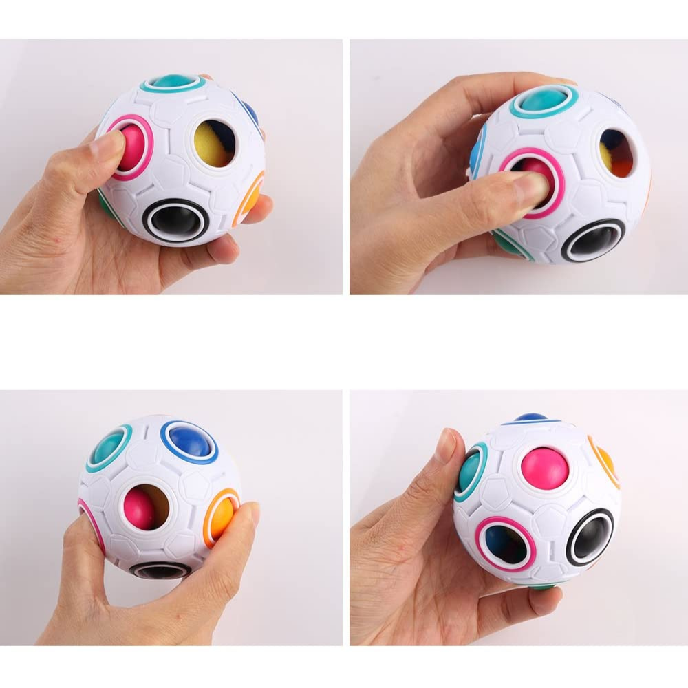 Educational fidget toy: brightly colored brain teaser puzzle ball for children, made of durable ABS plastic