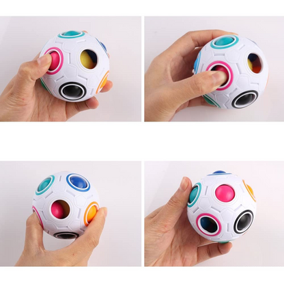 Educational fidget toy: brightly colored brain teaser puzzle ball for children, made of durable ABS plastic