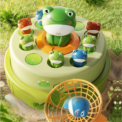 Kids Musical Activity Frog Play Toy Set with colorful buttons & lights, a fun toddlers educational toy.