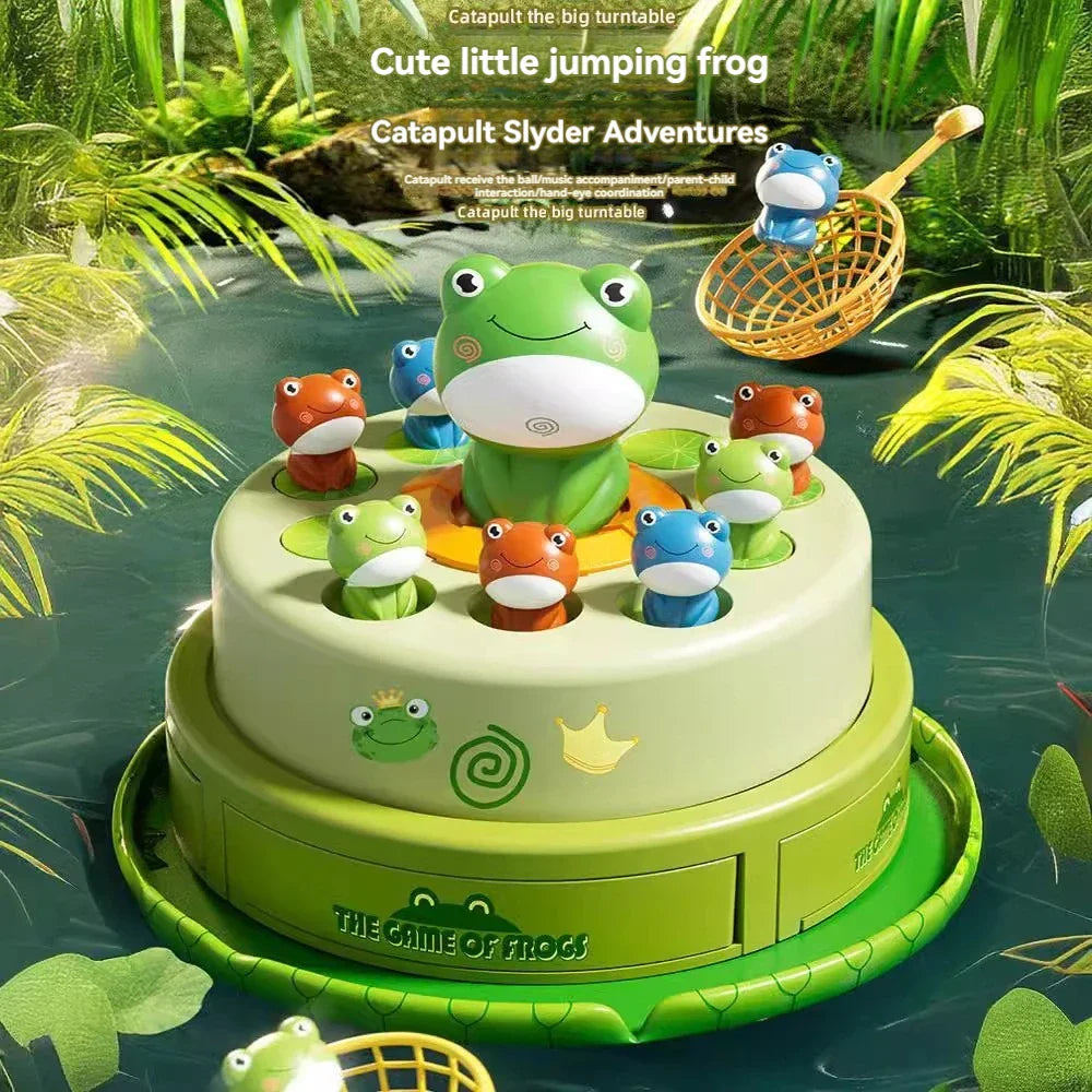 Interactive Kids Musical Frog Play Toy, a vibrant developmental toy for toddlers, engaging & educational.