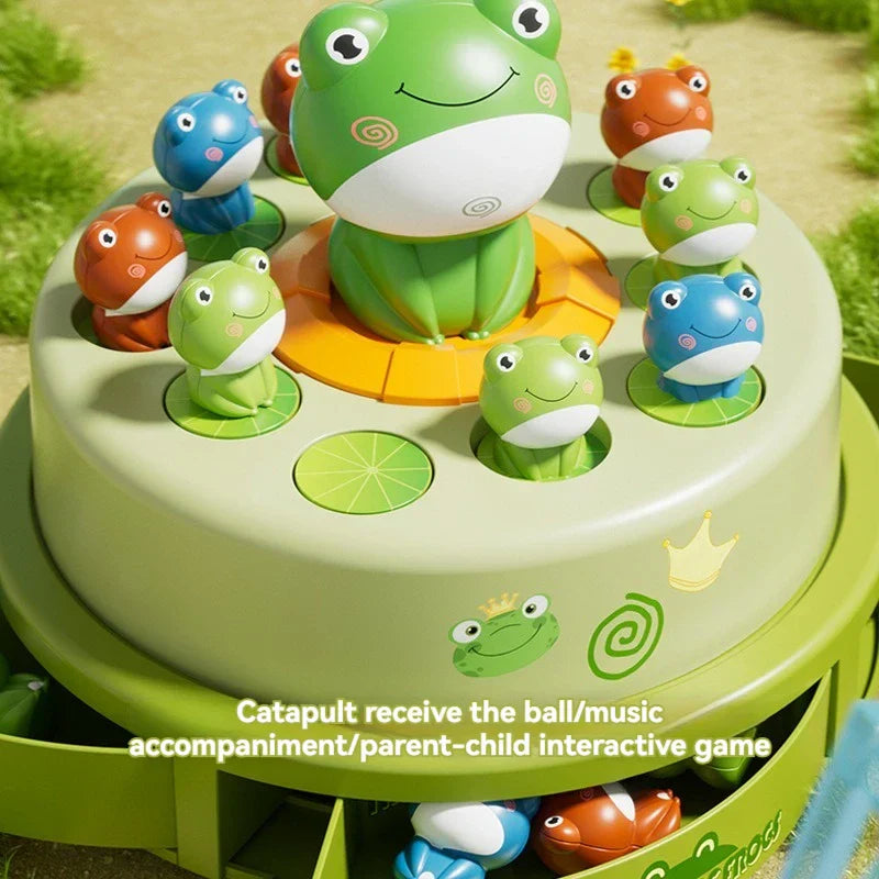 Educational Musical Frog Toy for Kids, with light-up features & sounds, perfect for interactive play.