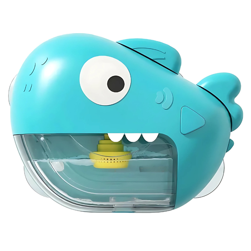 Child playing happily with the Musical Bubble Bath Toy, a fun bath anxiety relief product.