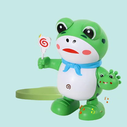 Musical robot for children, an interactive toy with dancing capabilities and bright lights