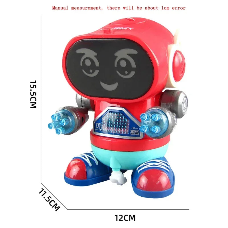 Interactive musical robot for kids, a dancing toy with captivating lights and sounds