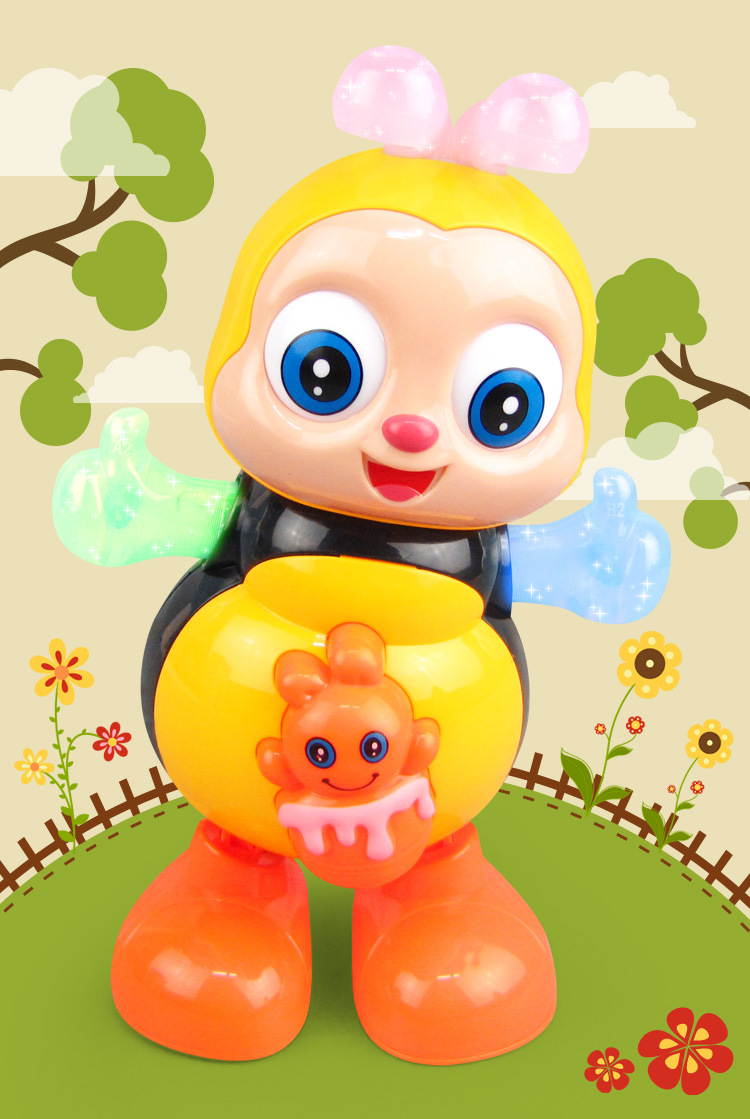 Kids' educational robot, a light-up dancing and musical toy for stimulating playtime