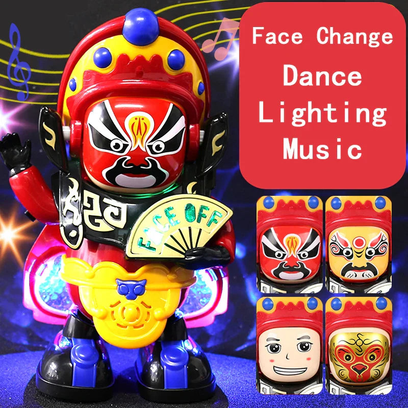 Children's educational robot toy that dances and plays music, promoting interactive play