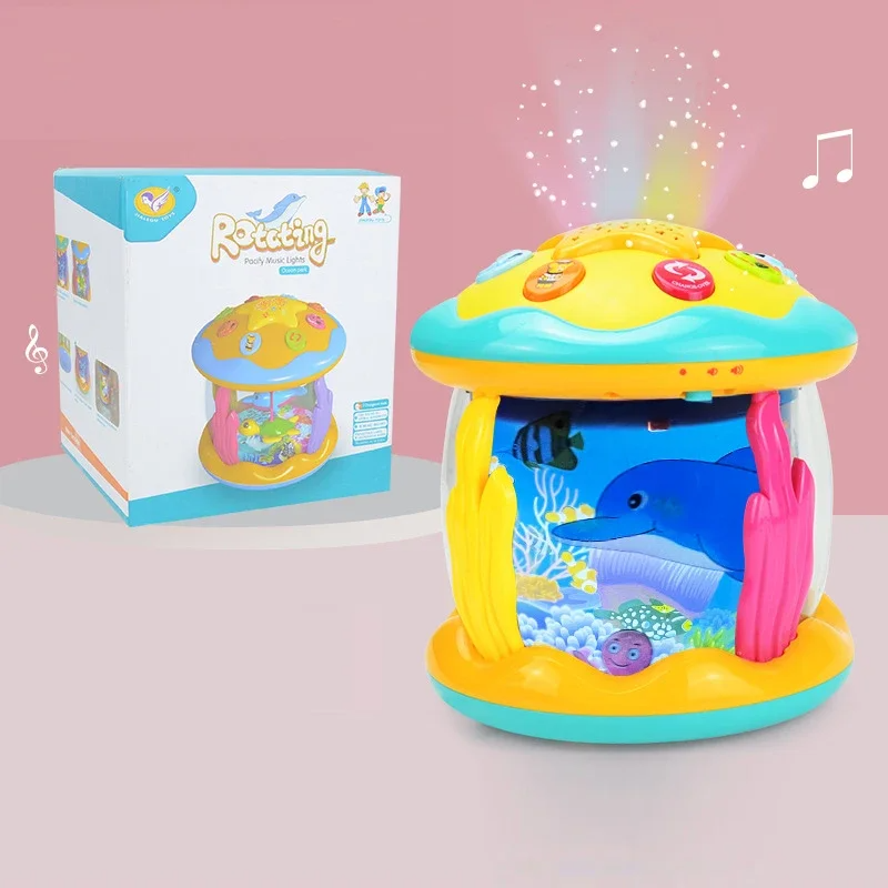 Kids bedside lamp: Musical Dolphin Ocean Projector, creates calming bedtime ambiance