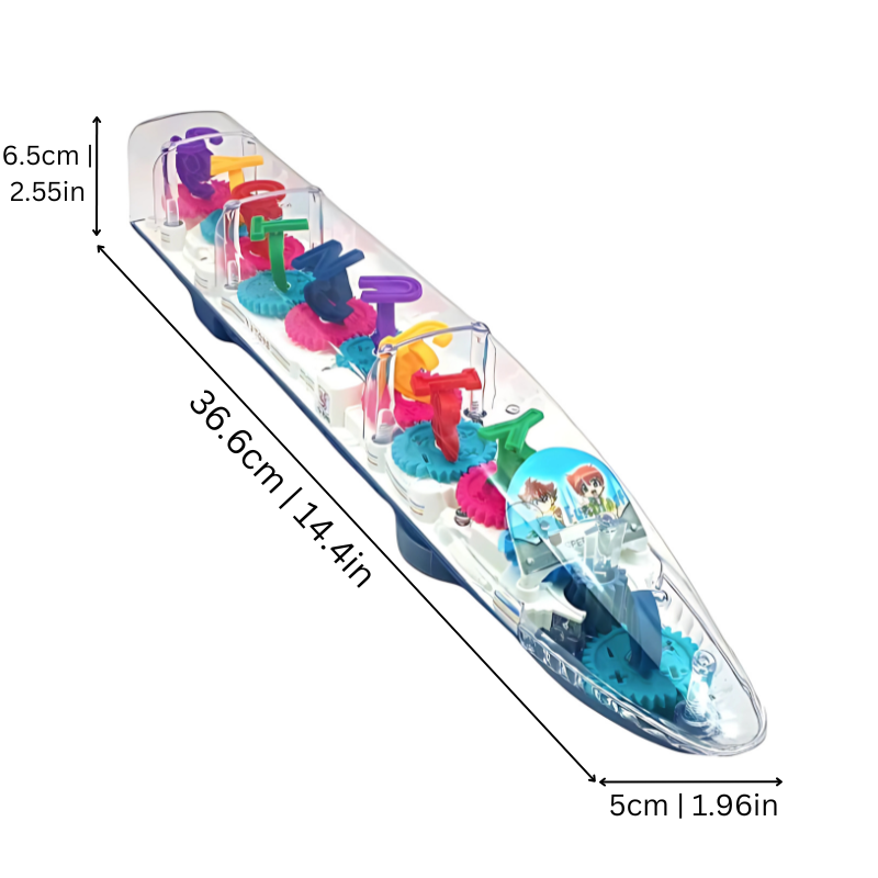 Toddler educational light-up train toy with music and 360-degree movement, great gift for kids