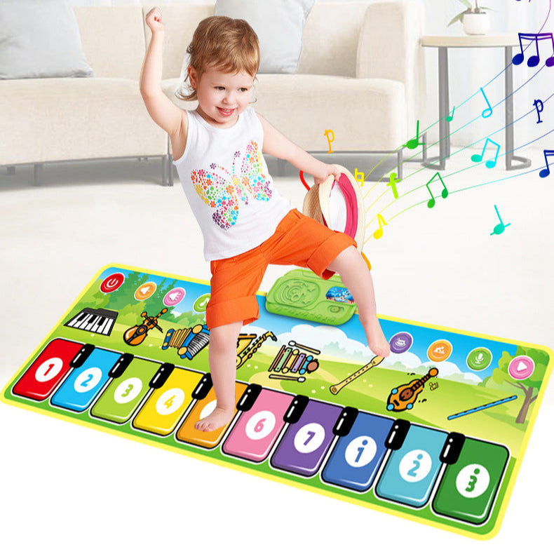 Educational dance pad, kids' musical piano play mat with animal sounds and instrument modes