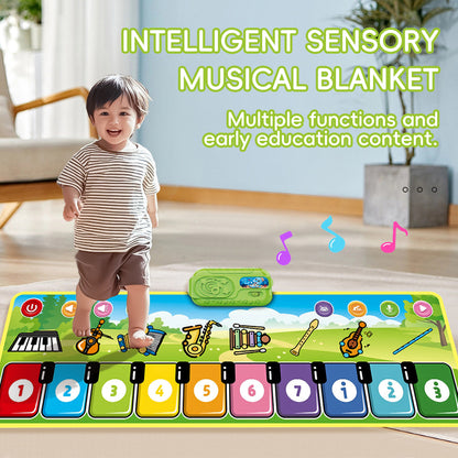 Musical toy: kids' piano play mat with touch-sensitive keys for interactive play