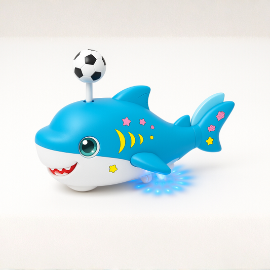 Kids musical shark car toy with floating ball, enhancing motor skills & interactive playtime for toddlers