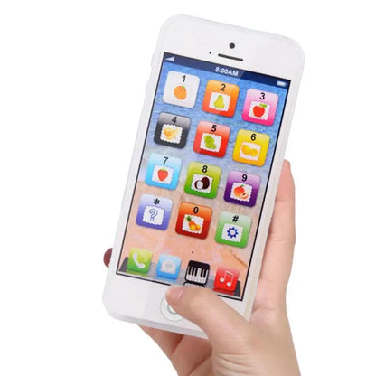 Kids' musical simulation phone toy. Educational, interactive baby toy for early learning and development.