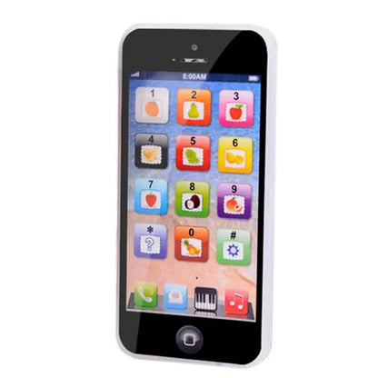 Bright educational phone toy for toddlers. Features music, sounds, and number learning. Early development.