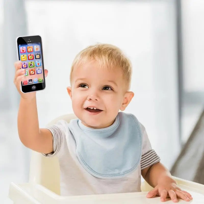 Plastic simulation phone toy for toddlers. Educational musical features for baby's early development.