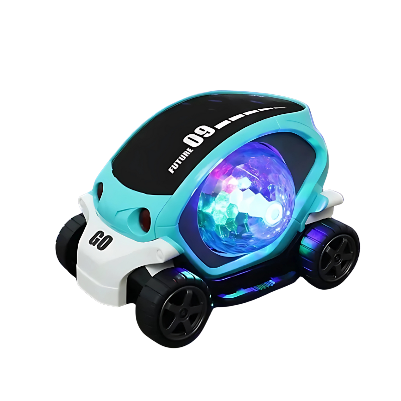Toddler's interactive stunt car toy, a great Christmas or birthday gift with music and lights