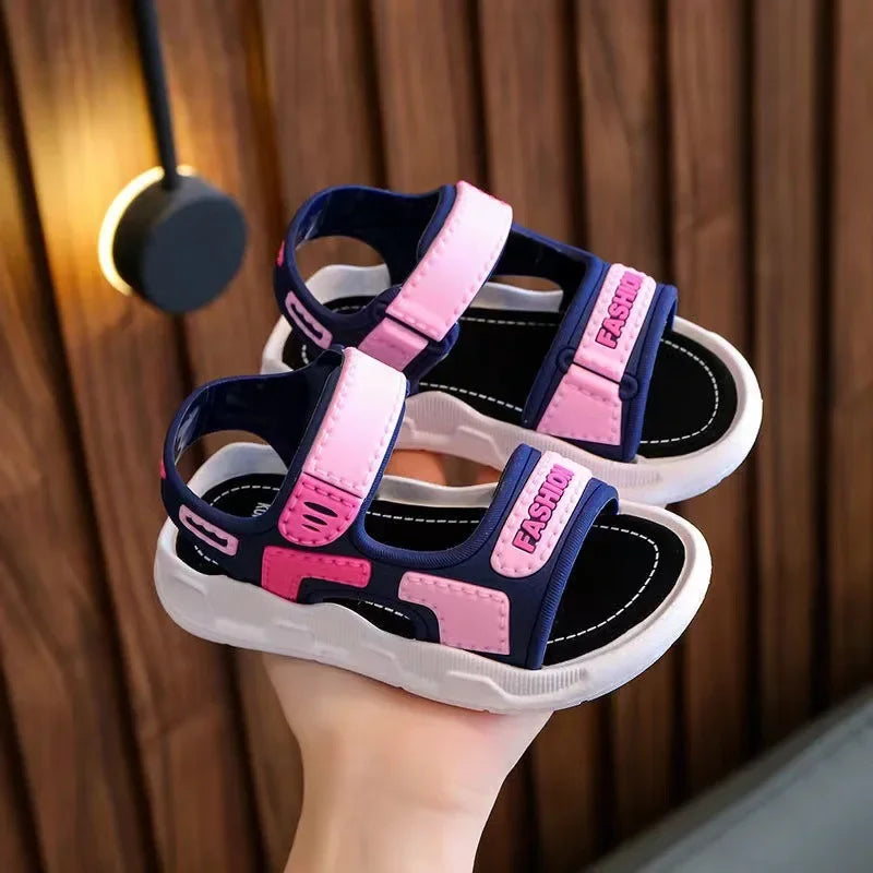 Water-friendly summer sandals for children, featuring non-slip grip and quick-dry material