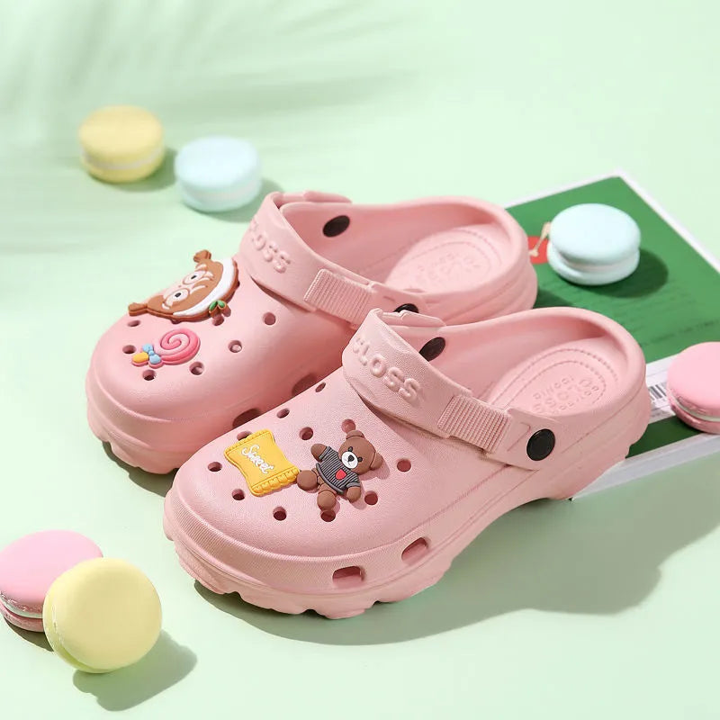 Youth non-slip pool shoes, comfortable and easy-clean summer footwear.