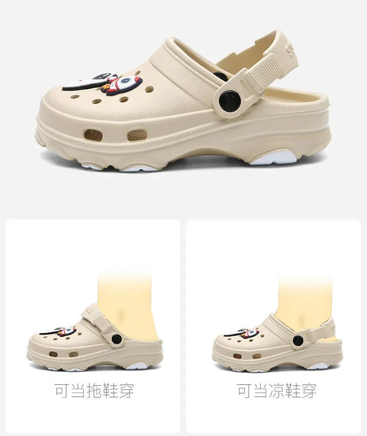 Non-slip children's summer sandals with a robust EVA outsole for active kids.