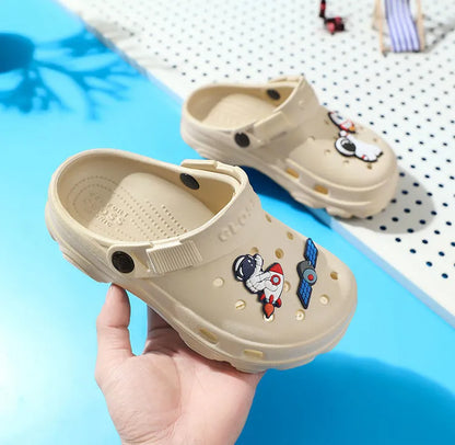 Toddler non-slip summer sandals, flexible EVA outsole for growing feet.