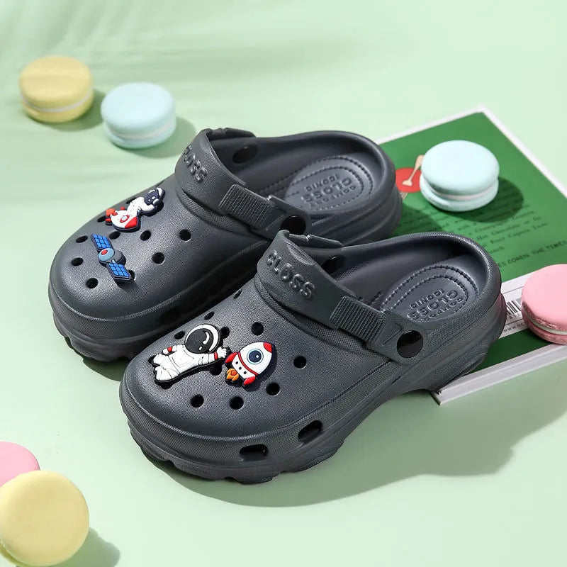 Easy-clean children's summer sandals, non-slip EVA outsole for safe play.