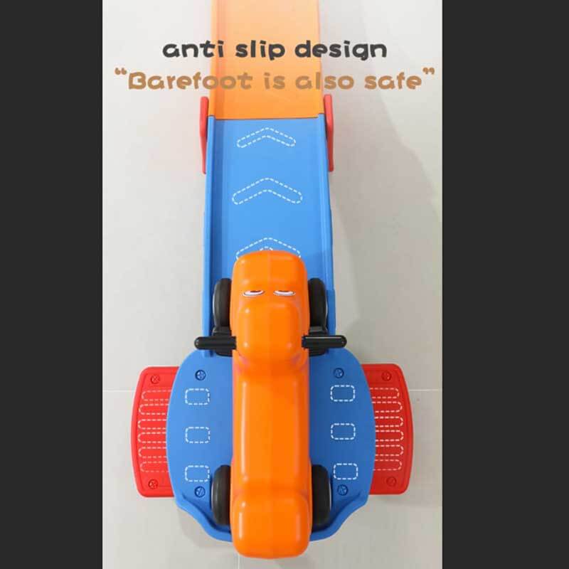 Roller coaster ride-on toy for children, ideal for outdoor backyard play and developing motor skills