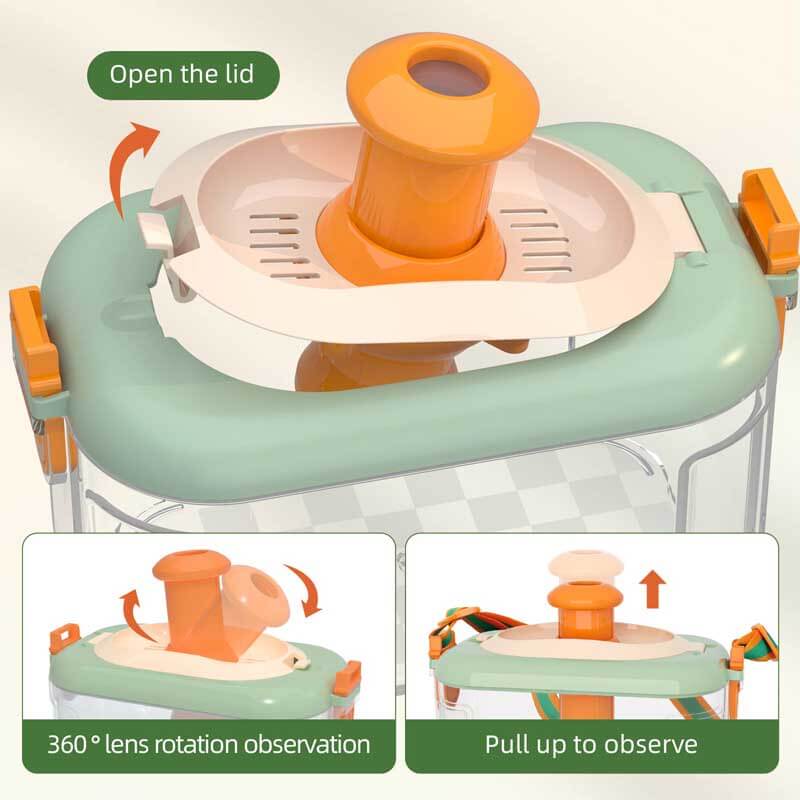 Educational bug catcher explorer toy set for kids, featuring collector, tweezer, and observation tools