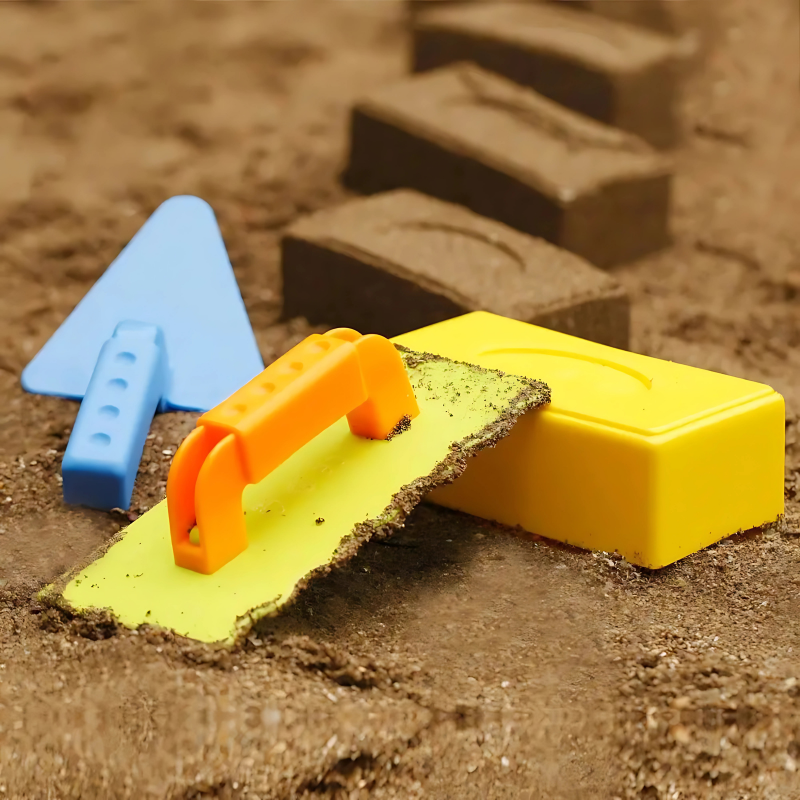 Kids' outdoor building blocks, 3-pack, for sandcastles & snow forts, boosting creative play & motor skills.