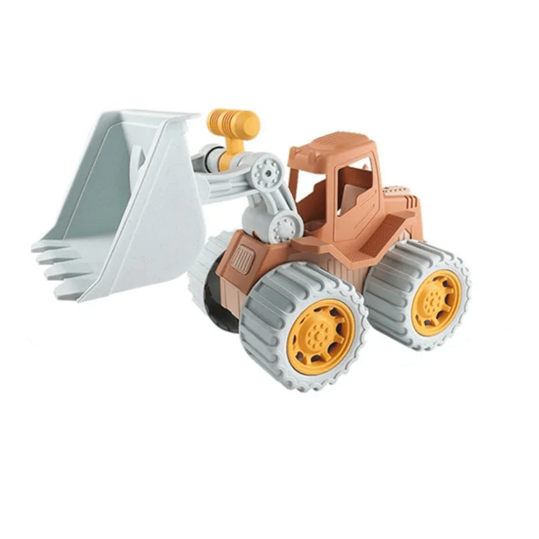 Full set of kids outdoor construction vehicles showcasing excavator, bulldozer, and dump truck toys.