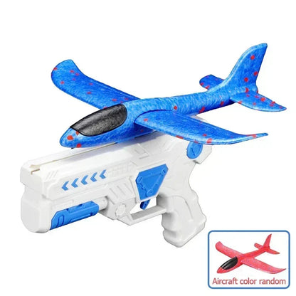Durable foam plane and launcher, engaging outdoor toy for active kids