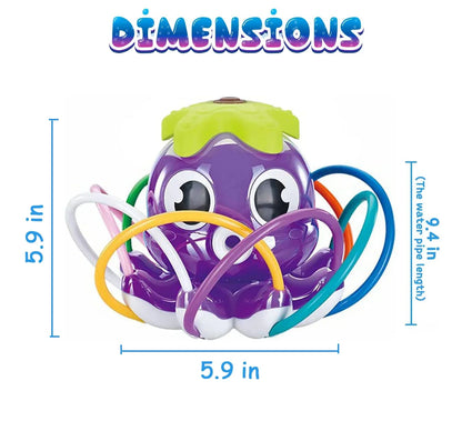 Interactive octopus water toy for kids, ideal for garden and backyard water play