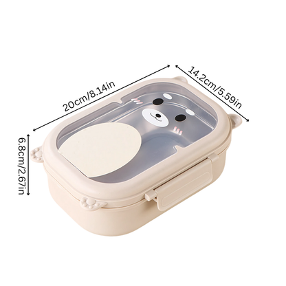Cute panda design kids lunchbox, portable and leak-proof food container for children's meals.