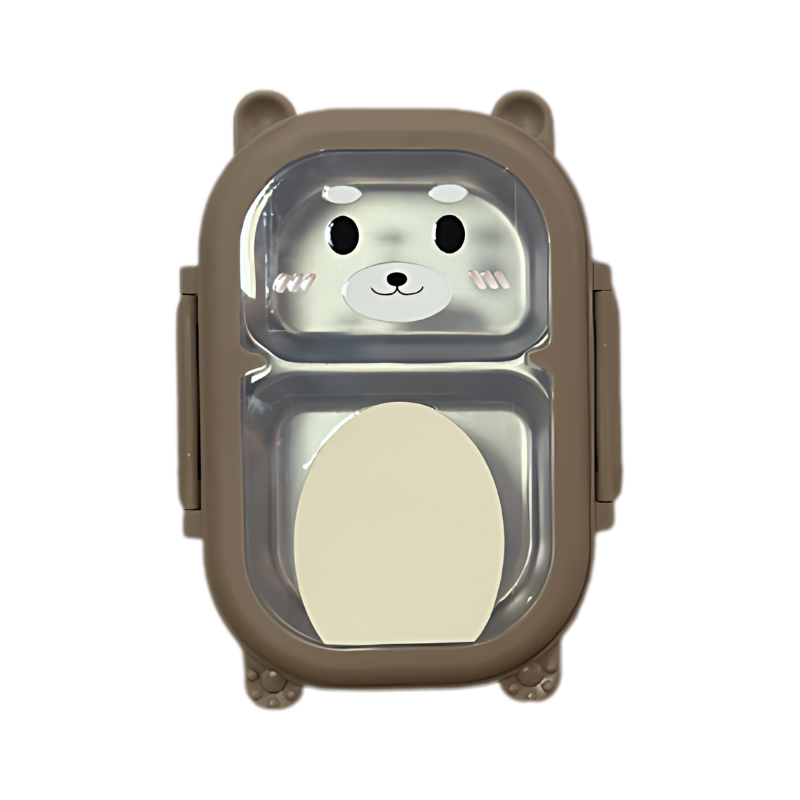 Portable panda lunchbox for kids, a leak-proof food container ensuring fresh meals on-the-go.