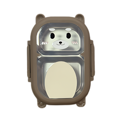 Portable panda lunchbox for kids, a leak-proof food container ensuring fresh meals on-the-go.
