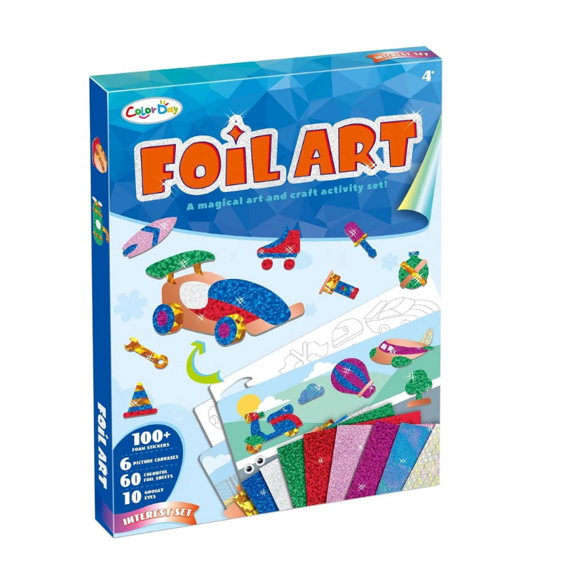 Princess Peel & Stick Foil Art Kit, shimmer stickers for creative play and fine motor skill development